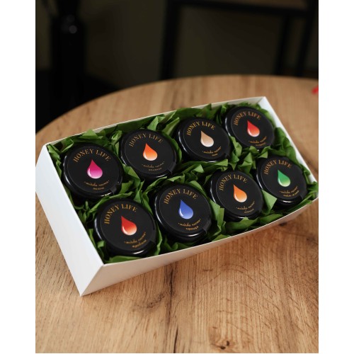 Подарунок на Великдень: подарунковий набір з крем-медом (8×55 г) — Green Подарунок на Великдень: подарунковий набір з крем-медом (8×55 г) — Green